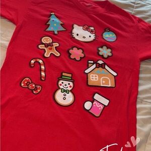 Hello kitty Christmas t shirt small